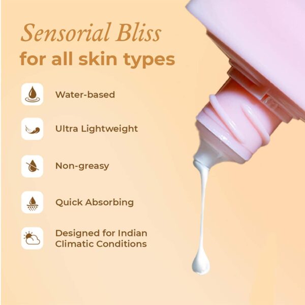 The Pink Foundry Dewy Hydrating Hybrid Sunscreen with 1% Squalene SPF 50+ UVA UVB PA++++ (50 g) - The Pink Foundry