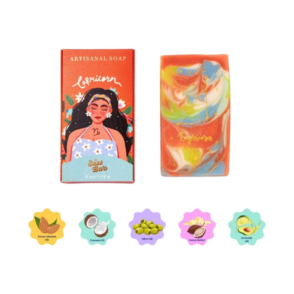 The Sass Bar Capricorn Star Sign Soap (135 g) - The Sass Bar