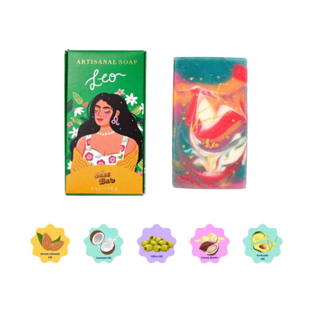 The Sass Bar Leo Star Sign Soap (135 g) - The Sass Bar