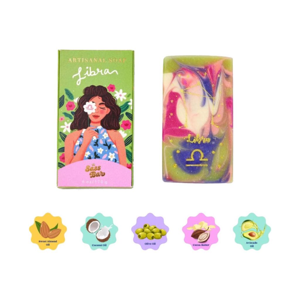 The Sass Bar Libra Star Sign Soap (135 g) - The Sass Bar
