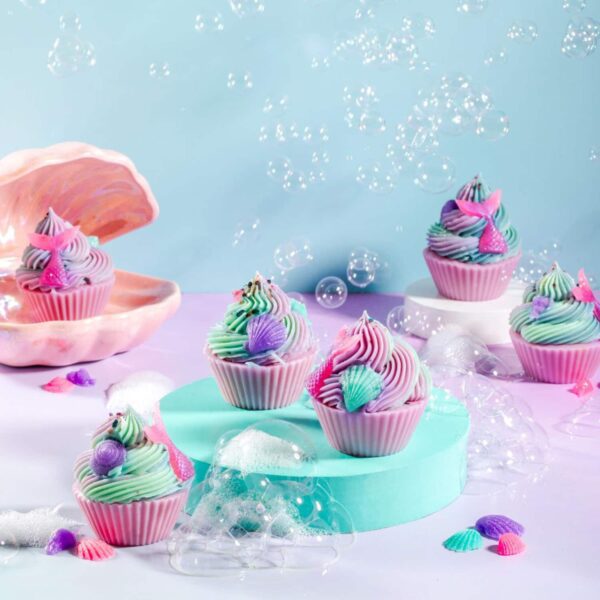 The Sass Bar Mermaid Lagoon Cupcake Soap (115 g) - The Sass Bar