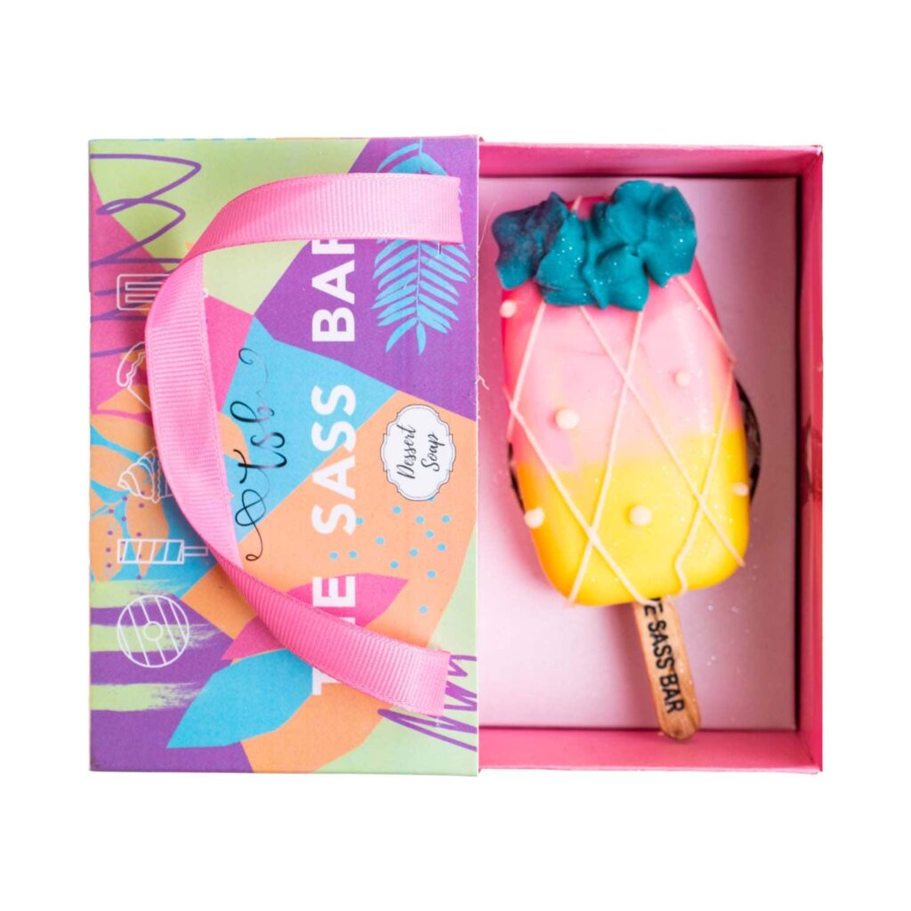 The Sass Bar Pineapple Sunrise Popsicle Soap (90 g) - The Sass Bar