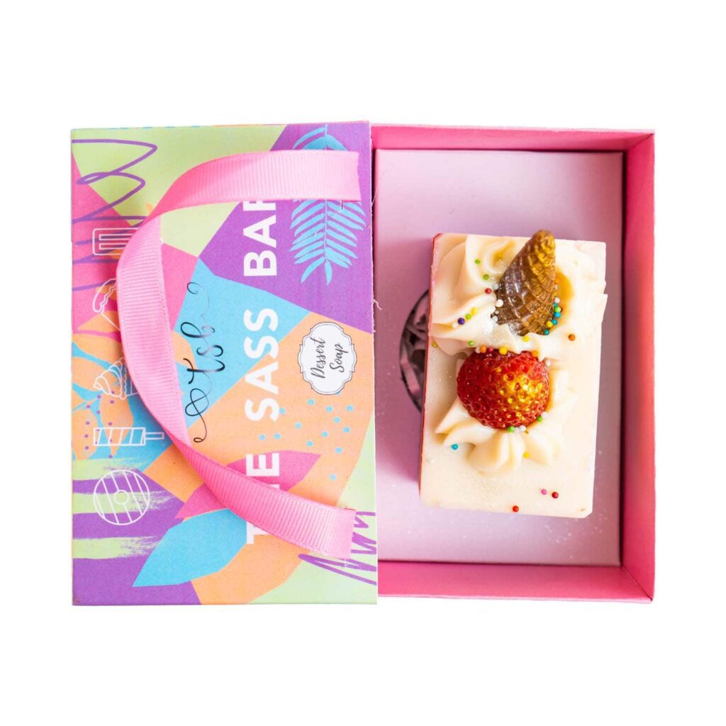 The Sass Bar Rainbow Ice-cream Loaf Soap (100 g) - The Sass Bar