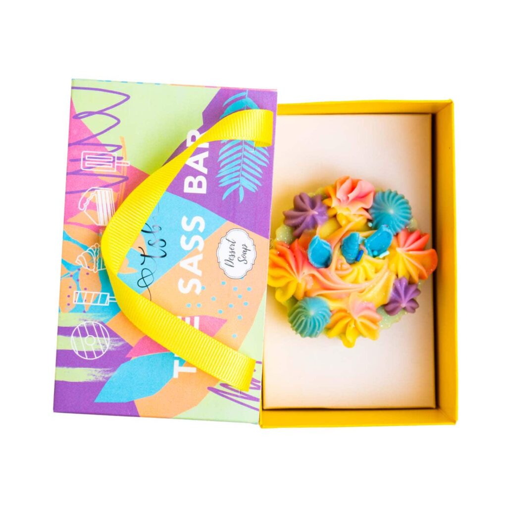 The Sass Bar Rainbow Unicorn Cupcake Soap (115 g) - The Sass Bar