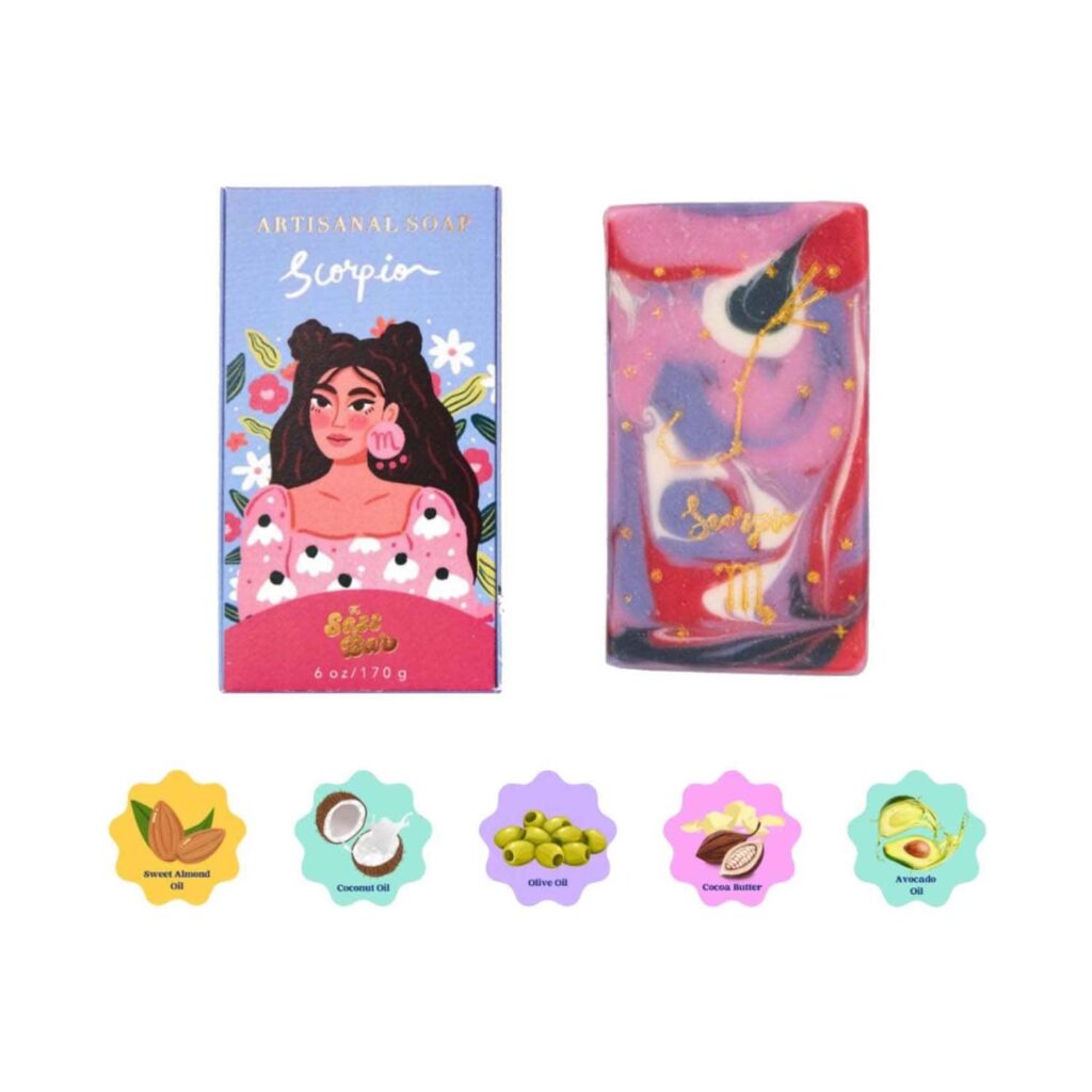 The Sass Bar Scorpio Star Sign Soap (135 g) - The Sass Bar