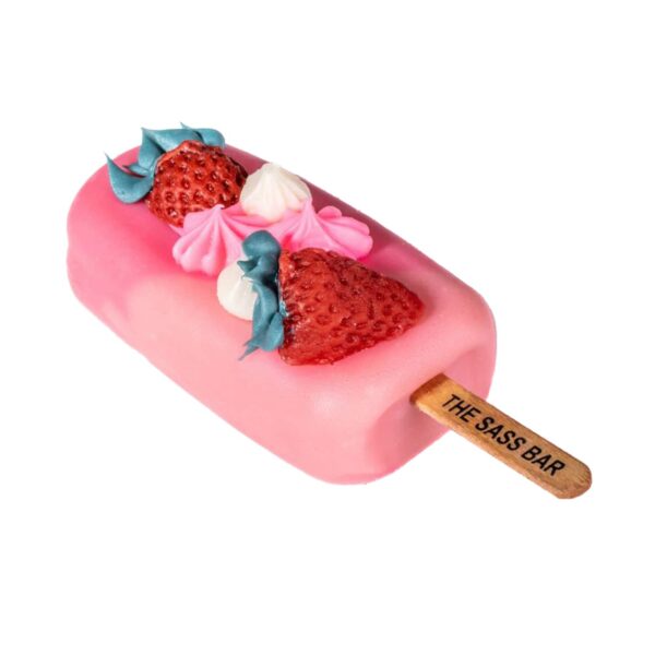 The Sass Bar Strawberries N' Cream Popsicle Soap (100 g) - The Sass Bar