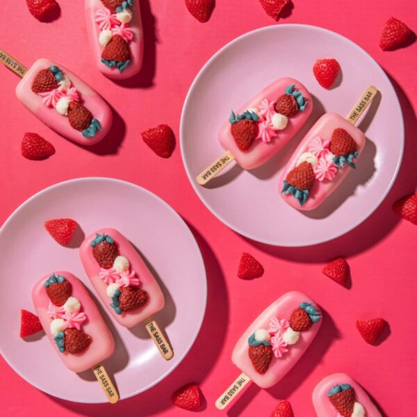 The Sass Bar Strawberries N' Cream Popsicle Soap (100 g) - The Sass Bar