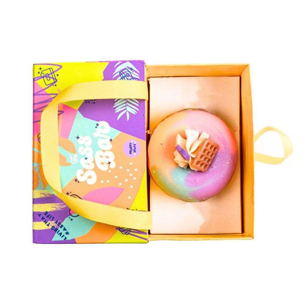 The Sass Bar Whipped Cream Sunset Donut Soap (80 g) - The Sass Bar