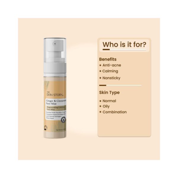 The Skin Story Ginger & Cinnamon Face Mist With Magnesium (100ml) - The Skin Story