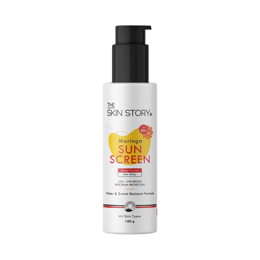 The Skin Story Moringa Oil Sunscreen SPF 50+ (100g) - The Skin Story