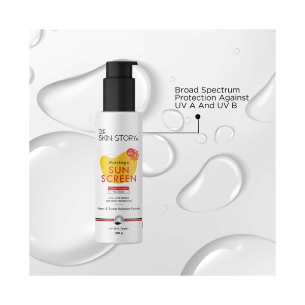 The Skin Story Moringa Oil Sunscreen SPF 50+ (100g) - The Skin Story