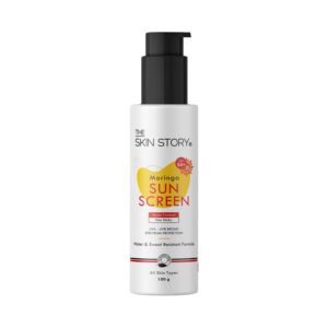 The Skin Story Moringa Oil Sunscreen SPF 50+ (100g) - The Skin Story