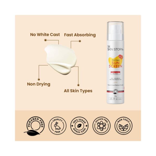 The Skin Story Moringa Sunscreen SPF 50 (40g) - The Skin Story
