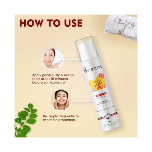 The Skin Story Moringa Sunscreen SPF 50 (40g) - The Skin Story