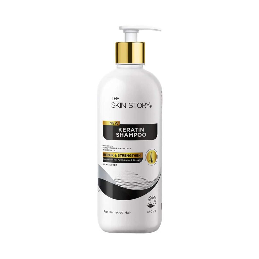 The Skin Story New Keratin Repair & Strengthen Shampoo (450ml) - The Skin Story