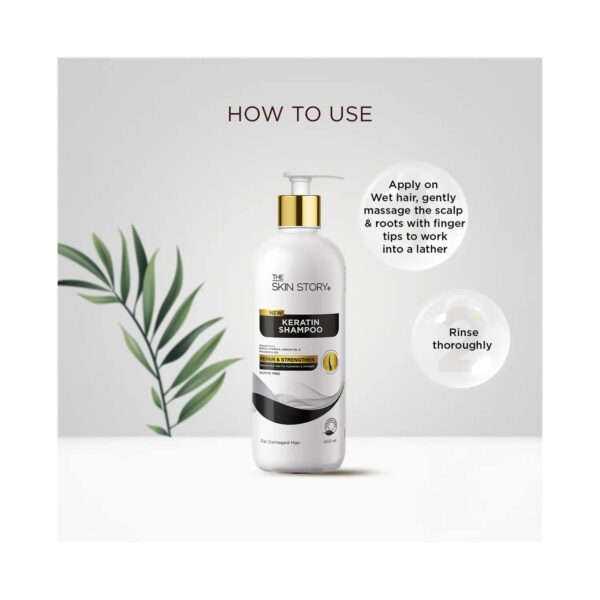The Skin Story New Keratin Repair & Strengthen Shampoo (450ml) - The Skin Story