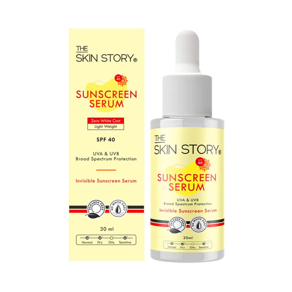 The Skin Story Sunscreen Serum With SPF 40 PA+++ (30 ml) - The Skin Story