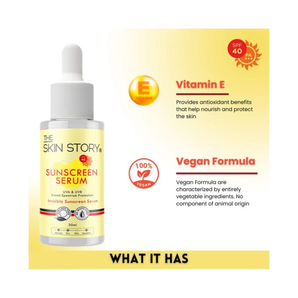The Skin Story Sunscreen Serum With SPF 40 PA+++ (30 ml) - The Skin Story