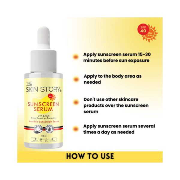The Skin Story Sunscreen Serum With SPF 40 PA+++ (30 ml) - The Skin Story