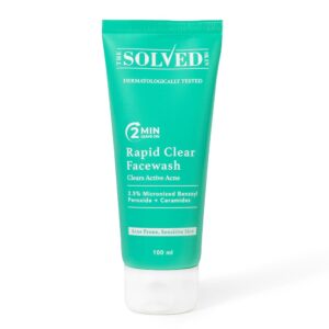 THE SOLVED SKIN India's 1st Dermatologically Tested Acnewash With Patented Micronized Benzoyl Peroxide. Kills 99% Acne Causing Bacteria, & Calms Inflamed Pimples in 4 Days....