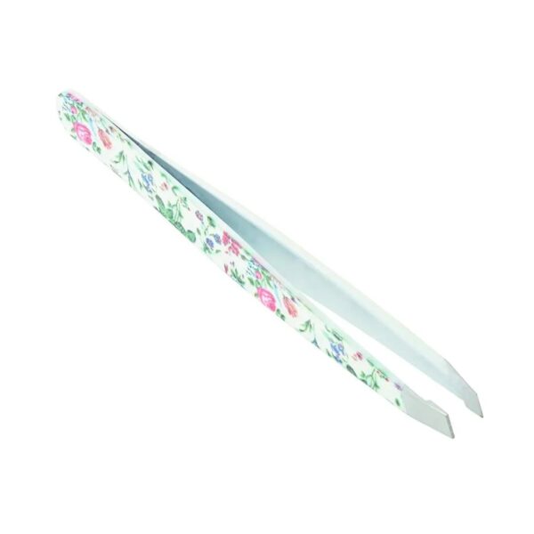 The Vintage Cosmetic Company Floral Slanted Tweezer - The Vintage Cosmetic Company