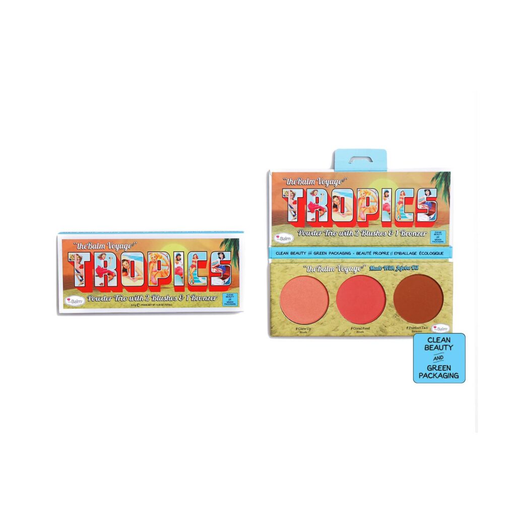 theBalm Cosmetics Voyage Tropics Powder Trio With 2 Blushes & 1 Bronzer - Multicolor (8.5g) - theBalm Cosmetics