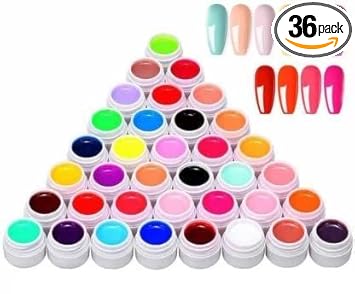 THR3E STROKES GDCOCO 36 Colors 5ml UV Gel Kit - Soak Off LED Nail Art Pure Color Gel Paint - UV Gel Polish