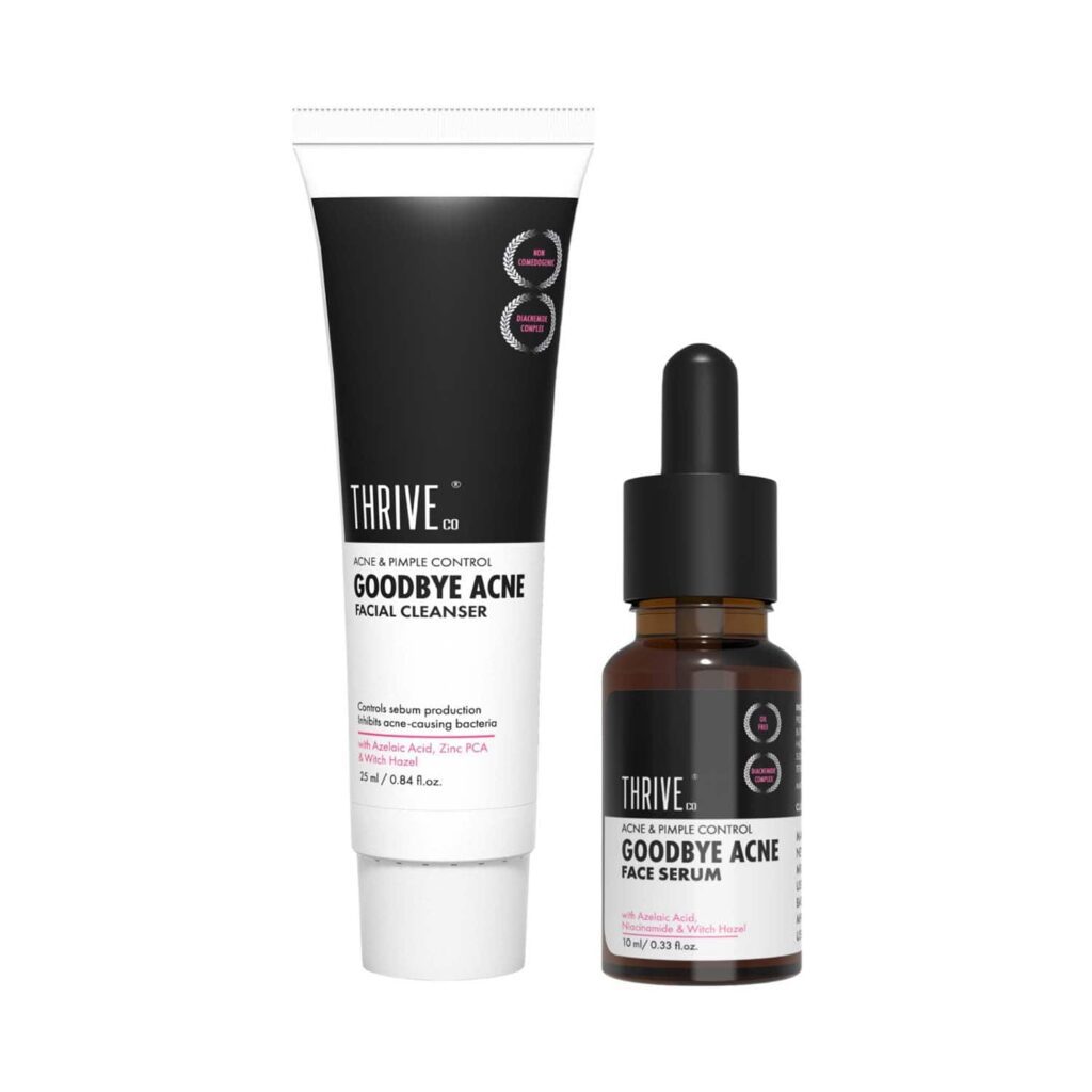ThriveCo Goodbye Acne Kit Serum And Face Cleanser (2 pcs) - Thriveco