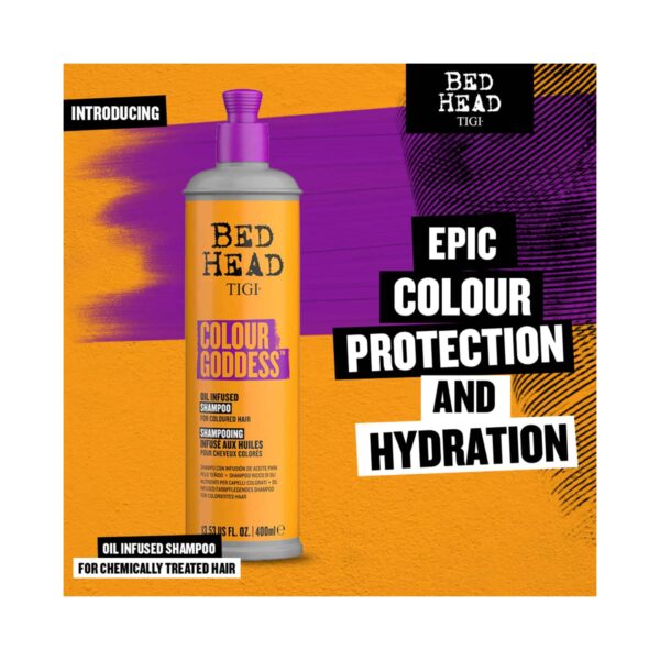 TIGI Bed Head Color Goddess Oil Infused Shampoo For Colored Hair (400ml) - TIGI