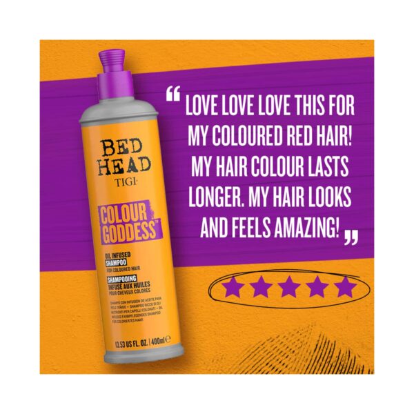 TIGI Bed Head Color Goddess Oil Infused Shampoo For Colored Hair (400ml) - TIGI