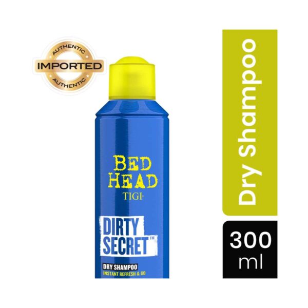 TIGI Bed Head Dirty Secret Instant Refresh & Go For Day 2 Hair Dry Shampoo Spray (300ml) - TIGI