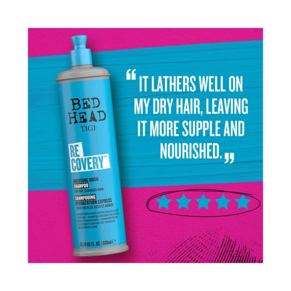 TIGI Bed Head Recovery Moisture Rush Shampoo For Dry & Damaged Hair (600ml) - TIGI