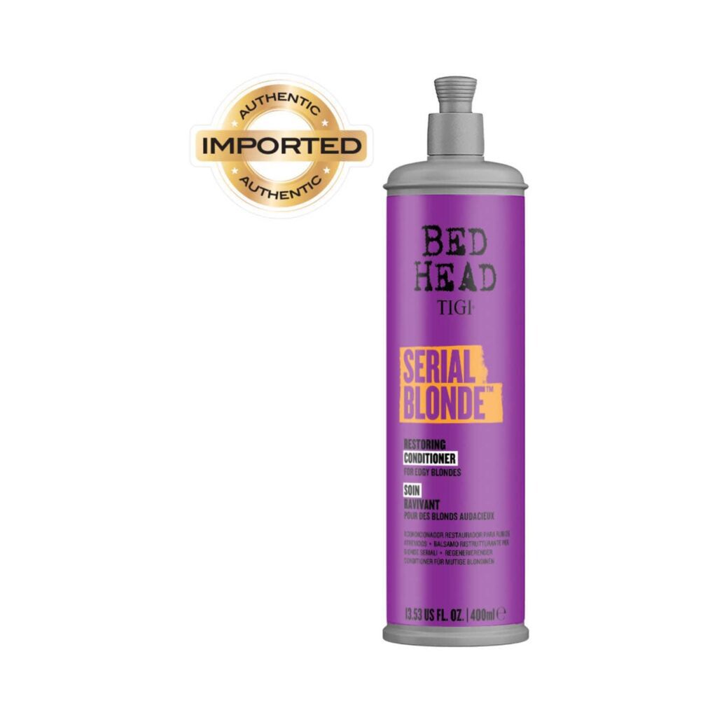 TIGI Bed Head Serial Blonde For Blonde Colored & Damaged Hair Restoring Conditioner (400ml) - TIGI