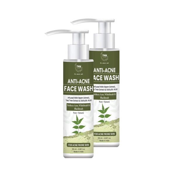 TNW - The Natural Wash Anti Acne Face Wash Pack of 2 Combo - TNW The Natural Wash
