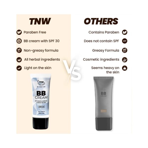TNW The Natural Wash BB Cream With SPF 30 - 02 Medium Shade (30g) - TNW The Natural Wash