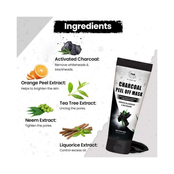 TNW The Natural Wash Charcoal Peel Off Mask (100g) - TNW The Natural Wash