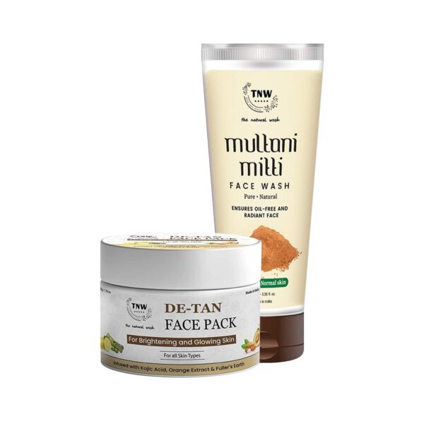 TNW The Natural Wash De Tan Face Pack and Multani Mitti Face Wash Combo - TNW The Natural Wash