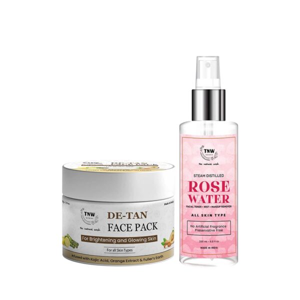 TNW The Natural Wash De Tan Face Pack and Rose Water Combo - TNW The Natural Wash