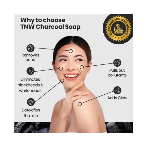 TNW The Natural Wash Handmade Activated Charcoal Soap with Anti-Pollution Effect (100g) - TNW The Natural Wash