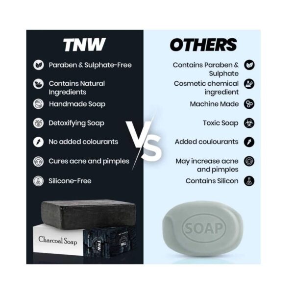 TNW The Natural Wash Handmade Activated Charcoal Soap with Anti-Pollution Effect (100g) - TNW The Natural Wash