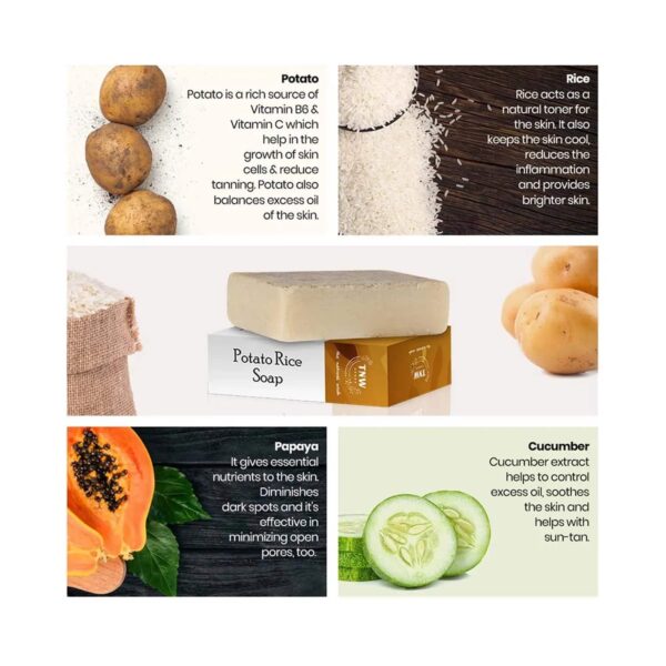 TNW The Natural Wash Handmade Potato Rice Soap (100g) - TNW The Natural Wash