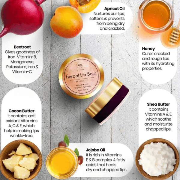 TNW The Natural Wash Herbal Beetroot Lip Balm (5g) - TNW The Natural Wash