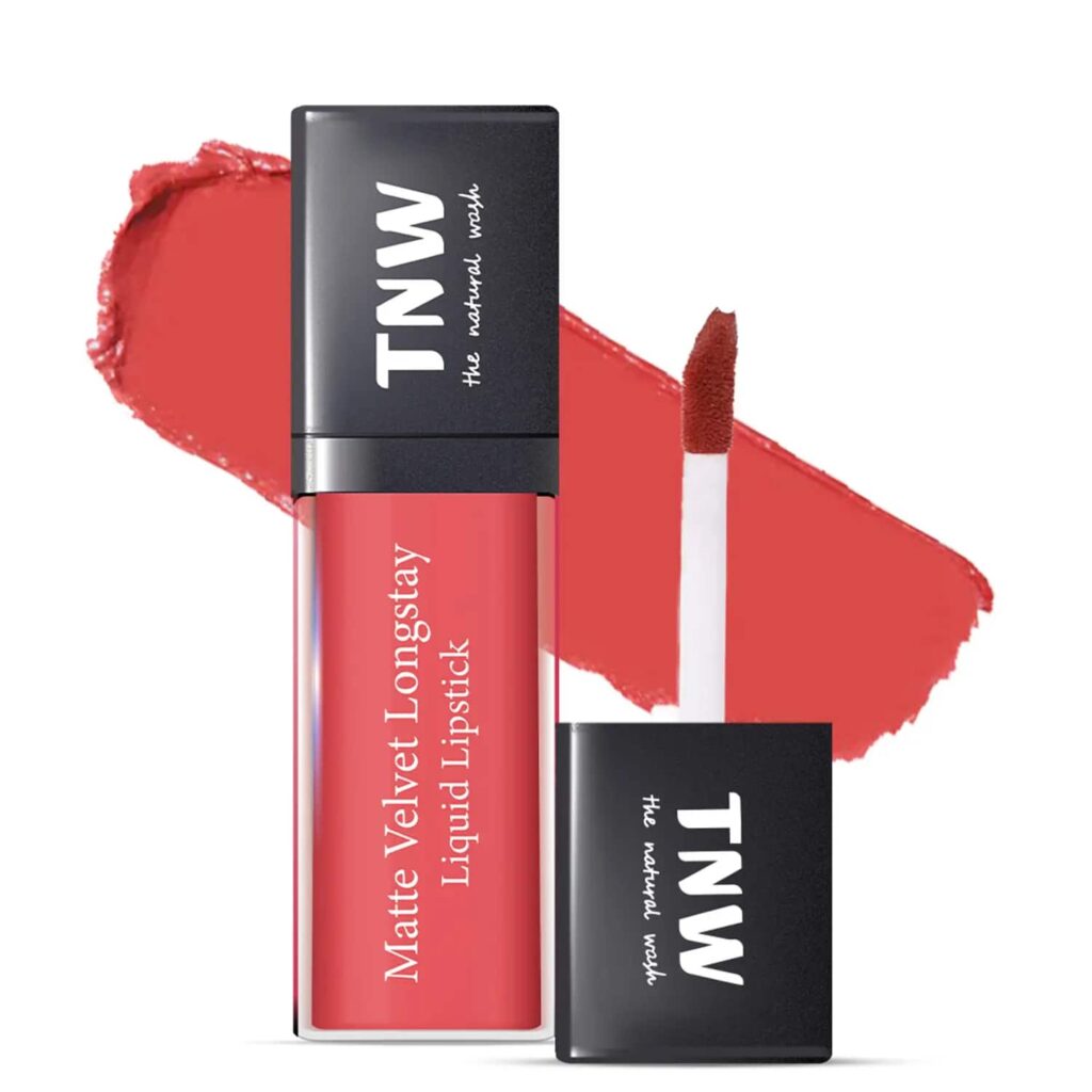 TNW The Natural Wash Matte Velvet Longstay Liquid Lipstick - Spicy Coral (5ml) - TNW The Natural Wash