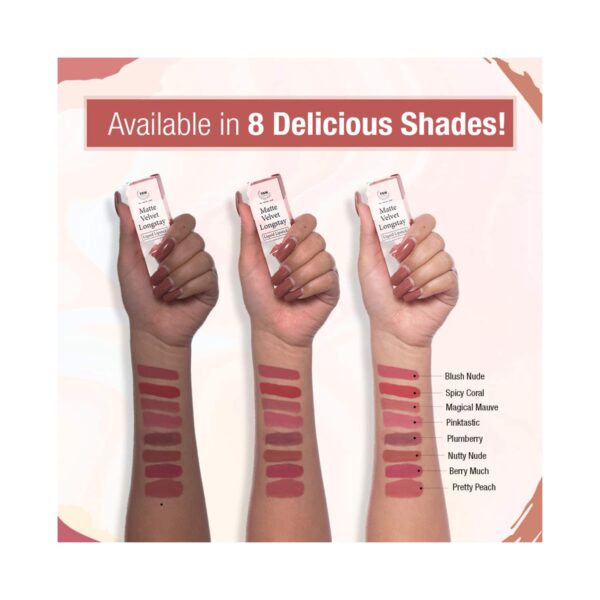 TNW The Natural Wash Matte Velvet Longstay Mini Liquid Lipstick - 02 Spicy Coral (1.2ml) - TNW The Natural Wash