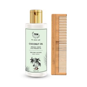 TNW - The Natural Wash Neem Wood Comb and Coconut Oil Combo - TNW The Natural Wash