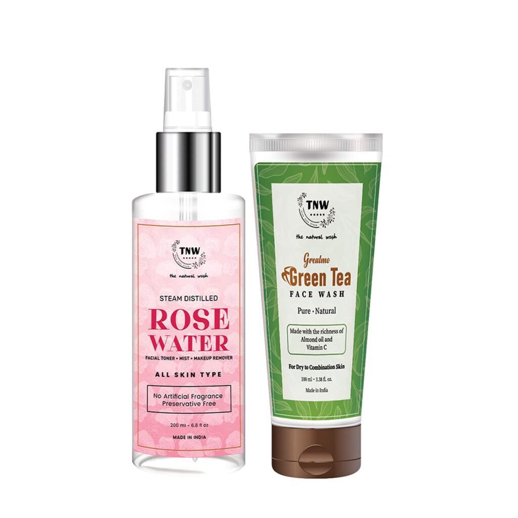 TNW The Natural Wash Rose Water & Green Tea Face Wash Combo - TNW The Natural Wash