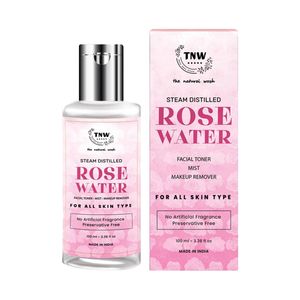 TNW The Natural Wash Steam Distilled Pure Rose Water (100ml) - TNW The Natural Wash