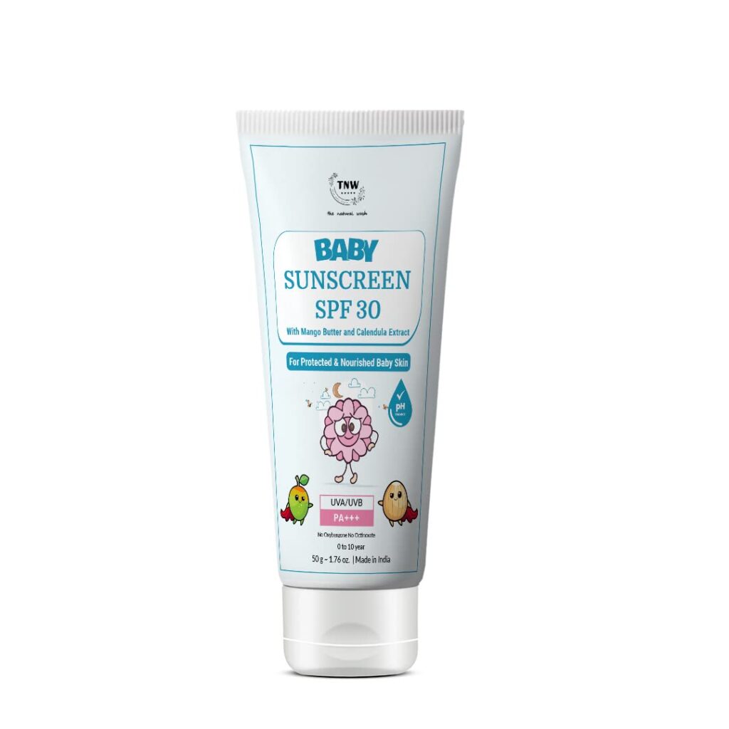TNW-THE NATURAL WASH Tnw -The Natural Wash Baby Sunscreen For All Skin Type With Calendula Extracts And Mango Butter | Water Resistant | Sun Protection,1 Count, spf 30