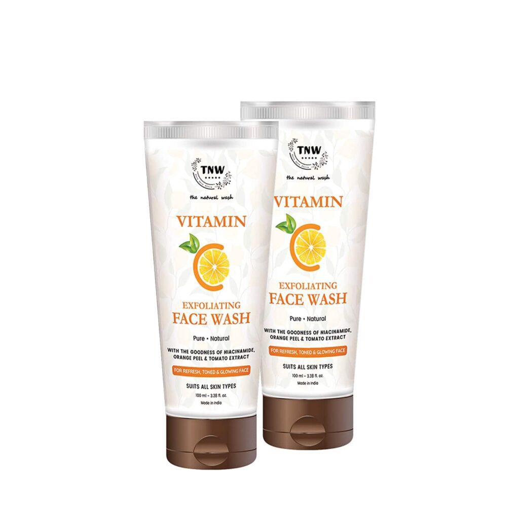TNW The Natural Wash Vitamin C Face Wash with Exfoliating Pack of 2 Combo - TNW The Natural Wash