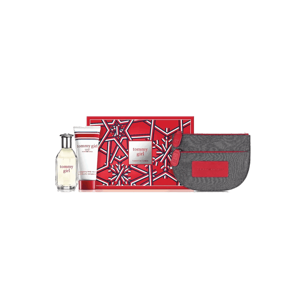 Tommy Hilfiger Girl Favorite Things Set : Eau de Toilette, Body Wash, Cosmetic Pouch (3 pcs) - Tommy Hilfiger